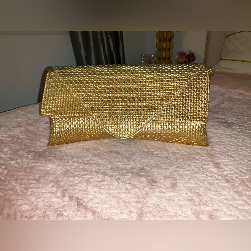 Gold Envelope Clutch